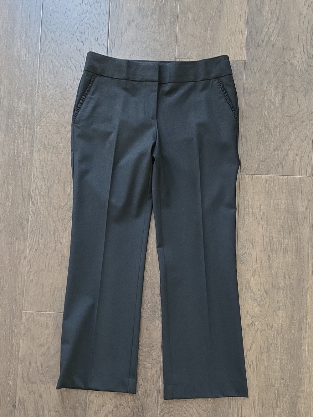 LOFT Black Straight-Leg Dress Trousers